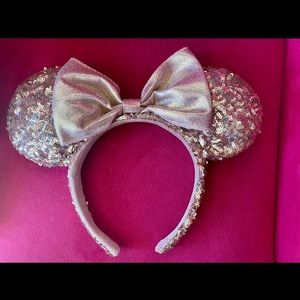 Disneyland Rose gold Minnie Mouse ears bought at the park